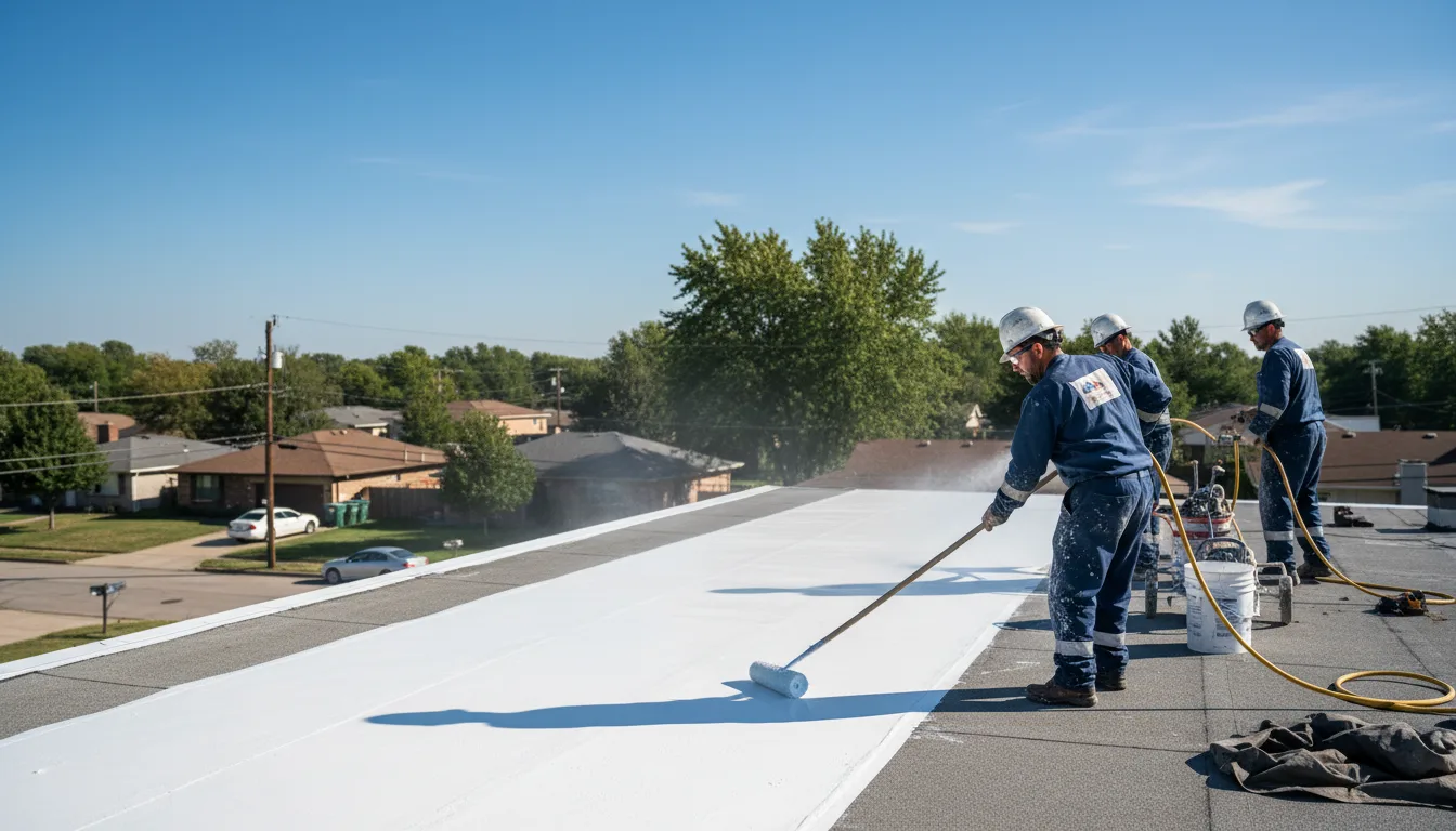 Commercial roof coating in Jarales, NM near me